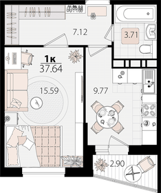 44,8 м², 2-комнатная квартира 4 000 000 ₽ - изображение 52