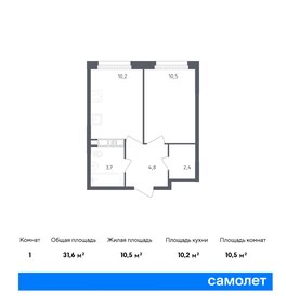 Квартира 31,6 м², 1-комнатная - изображение 1