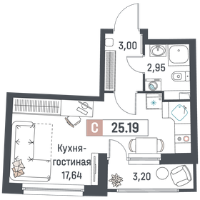 25,4 м², квартира-студия 4 500 000 ₽ - изображение 80