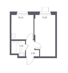 Квартира 32,4 м², 1-комнатные - изображение 1