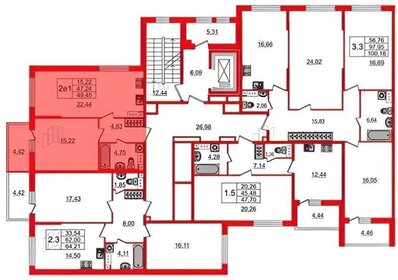 54,6 м², 2-комнатная квартира 16 900 000 ₽ - изображение 31