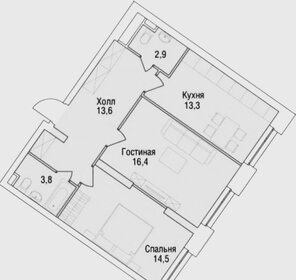 Квартира 69,4 м², 2-комнатная - изображение 1