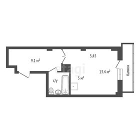 Квартира 31,3 м², студия - изображение 1