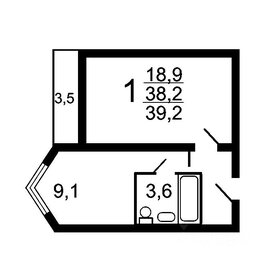 Квартира 38,2 м², 1-комнатная - изображение 5