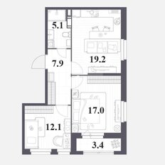 Квартира 62,8 м², 2-комнатная - изображение 4