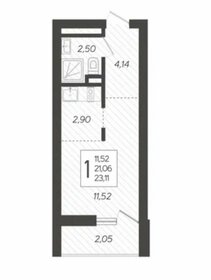 Квартира 22,1 м², студия - изображение 1