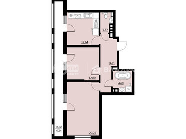 Квартира 67,4 м², 2-комнатная - изображение 1