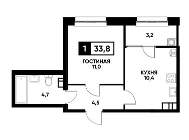 35 м², 1-комнатная квартира 3 600 000 ₽ - изображение 50