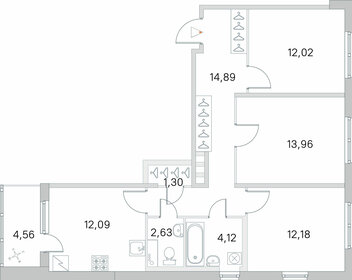 Квартира 75,5 м², 3-комнатная - изображение 1