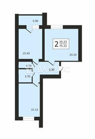 Квартира 75,3 м², 2-комнатная - изображение 2