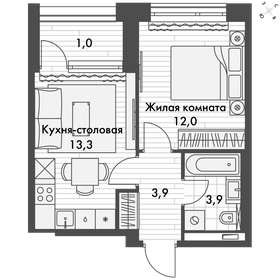 50,8 м², 1-комнатная квартира 10 600 000 ₽ - изображение 67