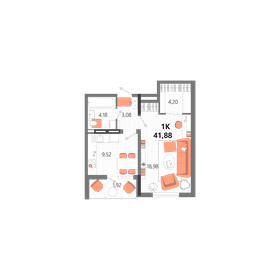 45 м², 2-комнатная квартира 6 600 000 ₽ - изображение 68