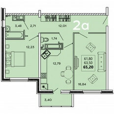 Квартира 65,2 м², 2-комнатная - изображение 2