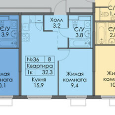 Квартира 31,8 м², 1-комнатная - изображение 4