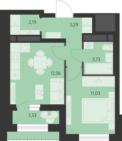 Квартира 36,1 м², 1-комнатная - изображение 1