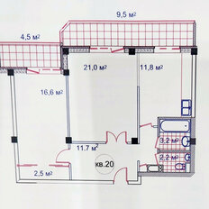 Квартира 80 м², 2-комнатная - изображение 1