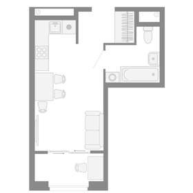 26 м², квартира-студия 3 800 000 ₽ - изображение 19