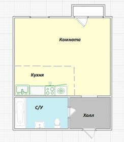 Квартира 30 м², 1-комнатная - изображение 1