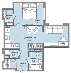 45,5 м², 2-комнатная квартира 2 800 000 ₽ - изображение 66