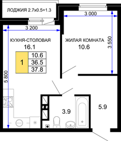 37,8 м², 1-комнатная квартира 4 725 000 ₽ - изображение 15