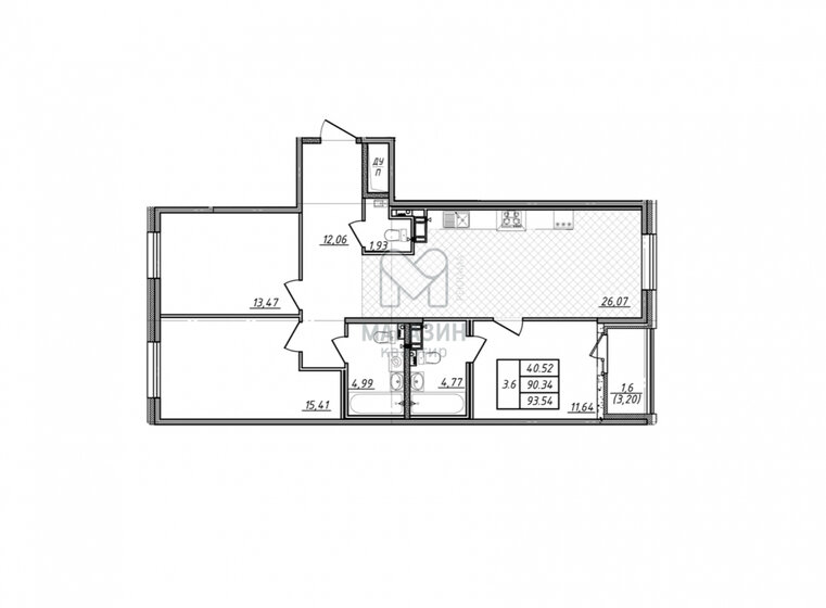 91,9 м², 3-комнатная квартира 23 370 000 ₽ - изображение 1