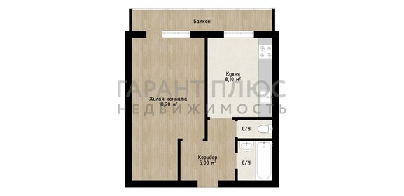 36,3 м², 1-комнатная квартира 2 600 000 ₽ - изображение 28