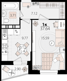 44,8 м², 2-комнатная квартира 4 000 000 ₽ - изображение 47