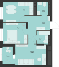33,9 м², 1-комнатная квартира 6 150 000 ₽ - изображение 45