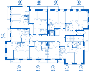 56,9 м², 2-комнатная квартира 4 382 840 ₽ - изображение 31