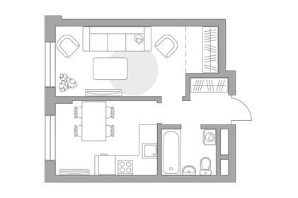 Квартира 36,2 м², 1-комнатная - изображение 1