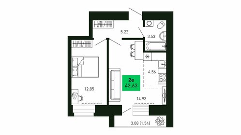 43 м², 2-комнатная квартира 3 478 950 ₽ - изображение 31