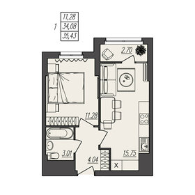 49 м², 1-комнатная квартира 4 600 000 ₽ - изображение 28