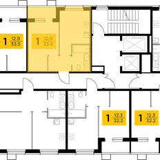 Квартира 33,5 м², 1-комнатная - изображение 2