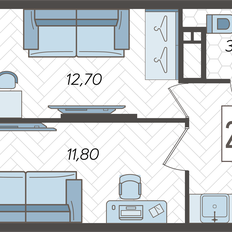 Квартира 40 м², 2-комнатная - изображение 2