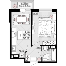 22 м², 1-комнатная квартира 3 000 000 ₽ - изображение 75
