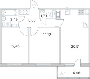 Квартира 60,4 м², 2-комнатная - изображение 1