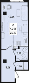 26 м², квартира-студия 3 390 000 ₽ - изображение 52