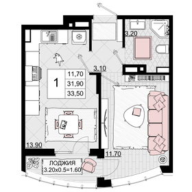 40,2 м², 1-комнатная квартира 12 366 200 ₽ - изображение 75