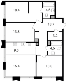 123 м², 3-комнатная квартира 48 500 000 ₽ - изображение 81