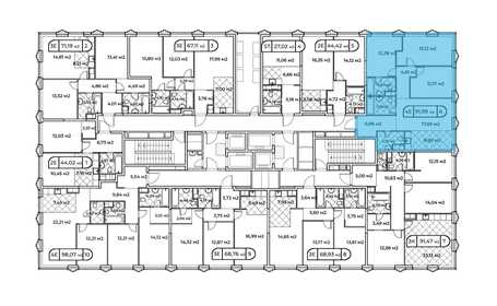 92 м², 3-комнатная квартира 55 480 000 ₽ - изображение 89