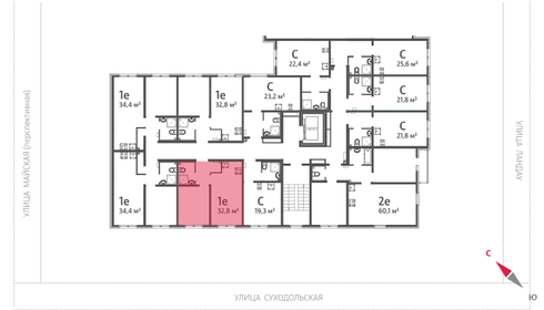 32,8 м², 1-комнатная квартира 4 036 761 ₽ - изображение 5