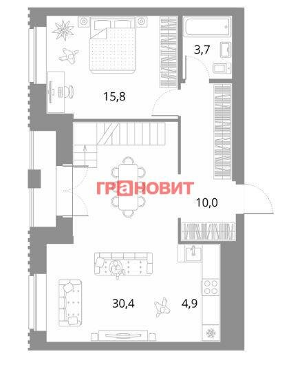 100 м², 4-комнатная квартира 26 000 000 ₽ - изображение 1