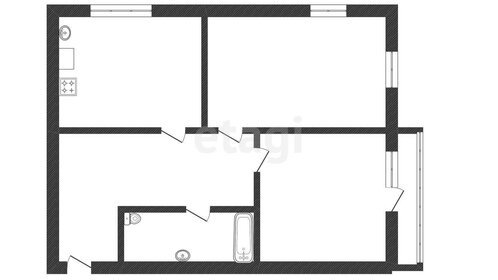 Квартира 50,4 м², 2-комнатная - изображение 1