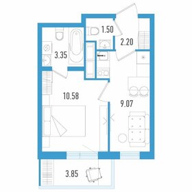 Квартира 27,9 м², 1-комнатная - изображение 1