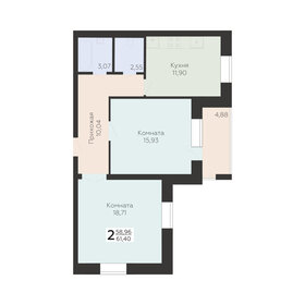 71 м², 2-комнатная квартира 6 500 000 ₽ - изображение 37