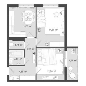 58,9 м², 3-комнатная квартира 8 225 000 ₽ - изображение 12