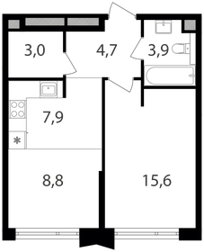 43,7 м², 1-комнатная квартира 20 241 840 ₽ - изображение 16