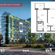 Квартира 40,9 м², 1-комнатная - изображение 1