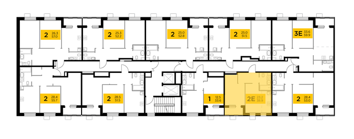 34,5 м², 2-комнатная квартира 6 100 000 ₽ - изображение 107