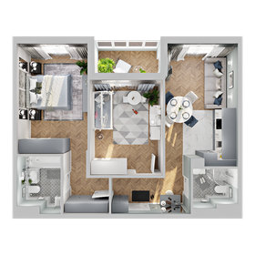 Квартира 64,4 м², 2-комнатная - изображение 3